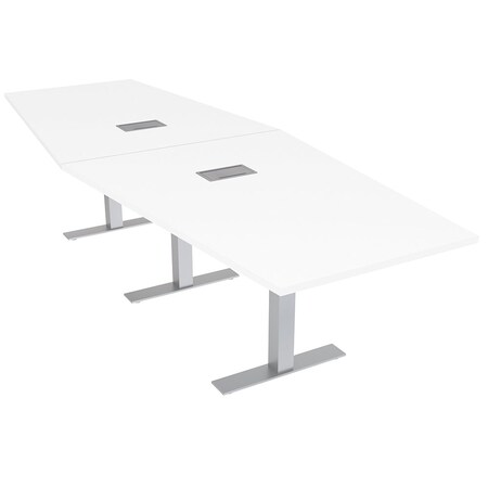 Skutchi Designs 45 in W, 120 in L, 29 in H, Engineered Wood Top, White HAR-HEX.IR-46x119-T-ELEC-XD09